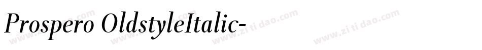 Prospero OldstyleItalic字体转换